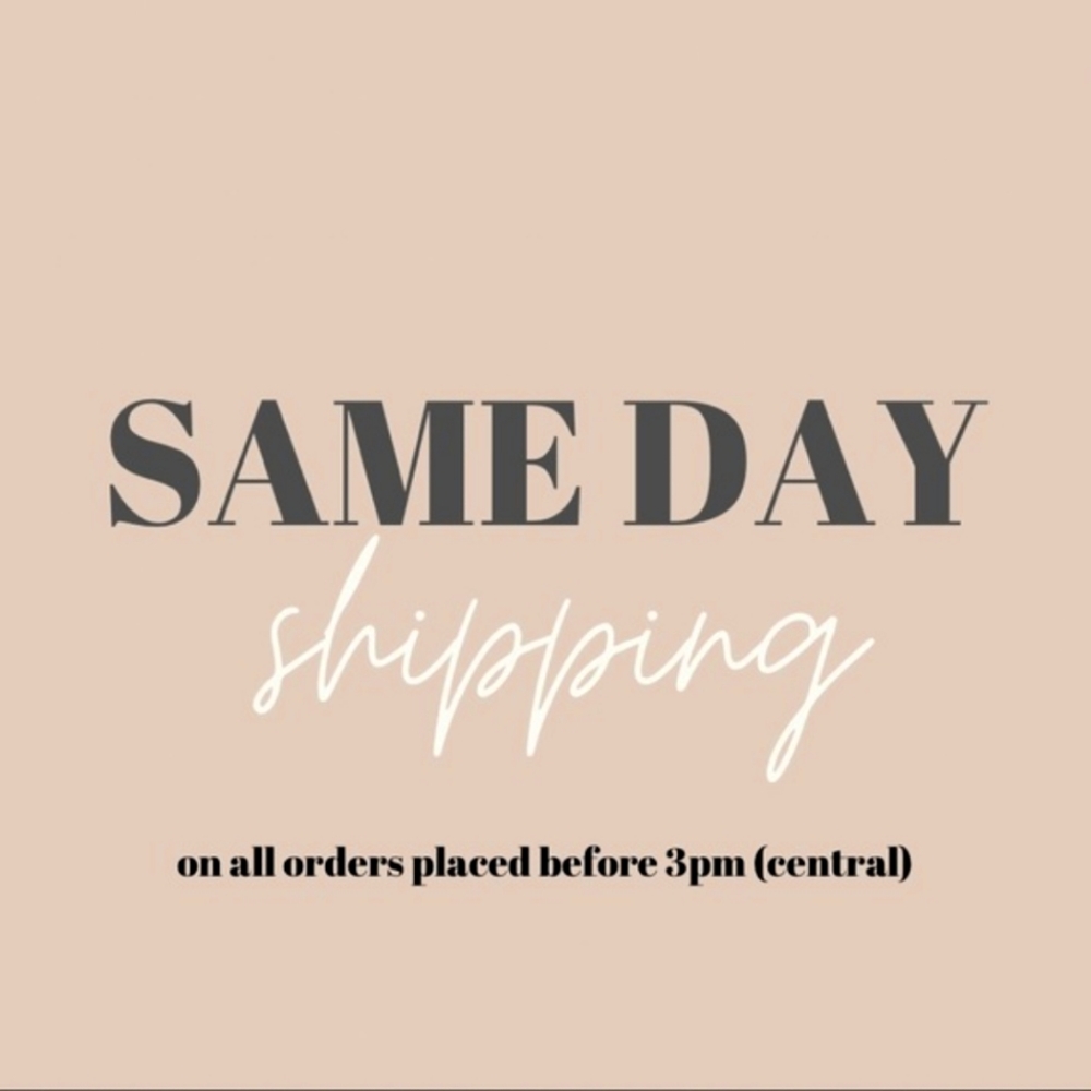 All orders will be shipped day of purchase. Except for weekends, shipped on Mon.